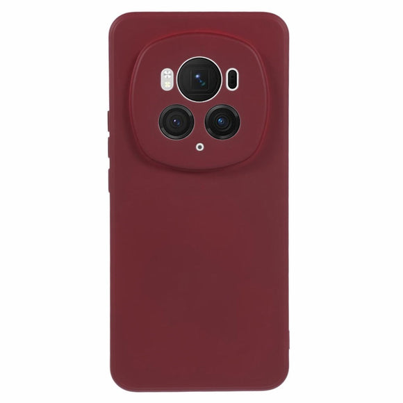EIDERWOOD Honor Magic6 Pro 5G Case – Fleksibelt Plast Cover med Fiberforing og Præcis Kameraudskæring - Vinrød