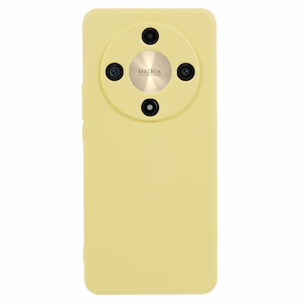 EIDERWOOD Honor Magic6 Lite 5G Case – Fleksibelt Plast Cover med Fiberforing og Præcis Kameraudskæring - Gul