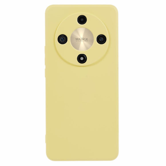 EIDERWOOD Honor Magic6 Lite 5G Case – Fleksibelt Plast Cover med Fiberforing og Præcis Kameraudskæring - Gul