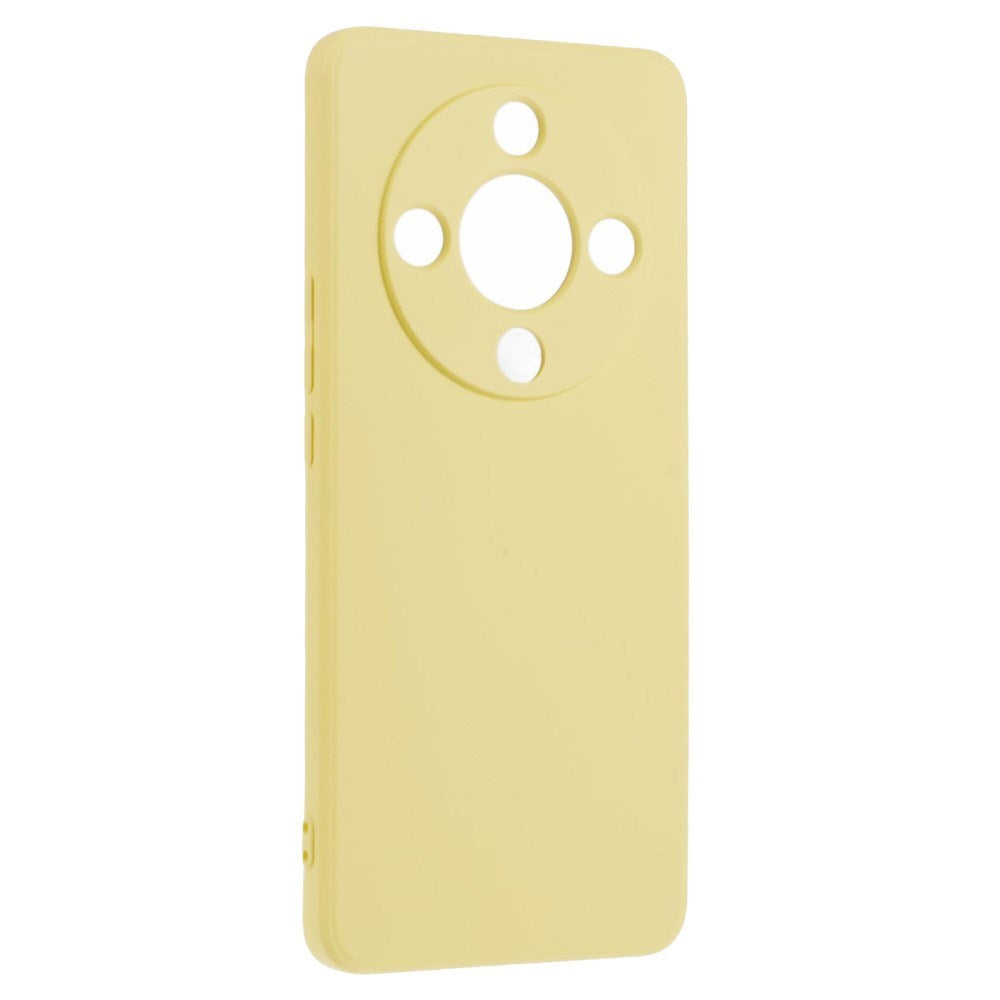 EIDERWOOD Honor Magic6 Lite 5G Case – Fleksibelt Plast Cover med Fiberforing og Præcis Kameraudskæring - Gul