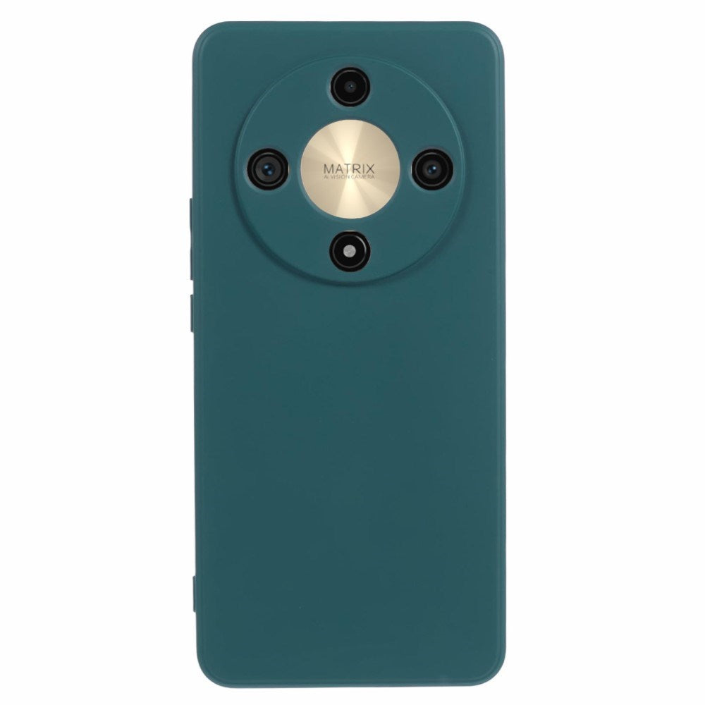 EIDERWOOD Honor Magic6 Lite 5G Case – Fleksibelt Plast Cover med Fiberforing og Præcis Kameraudskæring - Mørkegrøn