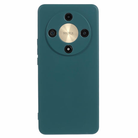 EIDERWOOD Honor Magic6 Lite 5G Case – Fleksibelt Plast Cover med Fiberforing og Præcis Kameraudskæring - Mørkegrøn