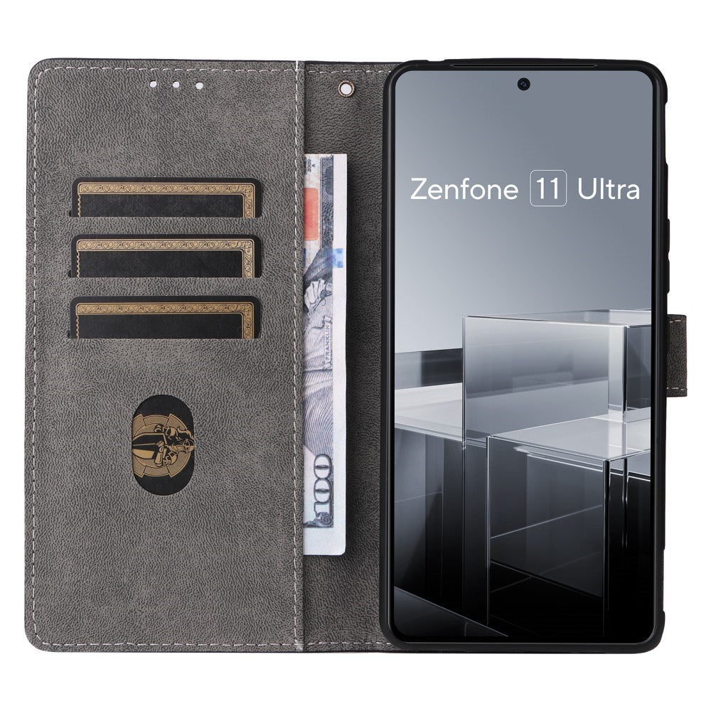 EIDERWOOD Asus Zenfone 11 Ultra Læder Cover m. Pung og Strop - Blå