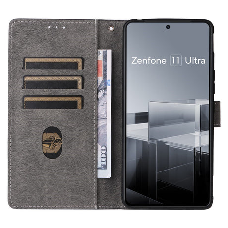 EIDERWOOD Asus Zenfone 11 Ultra Læder Cover m. Pung og Strop - Blå