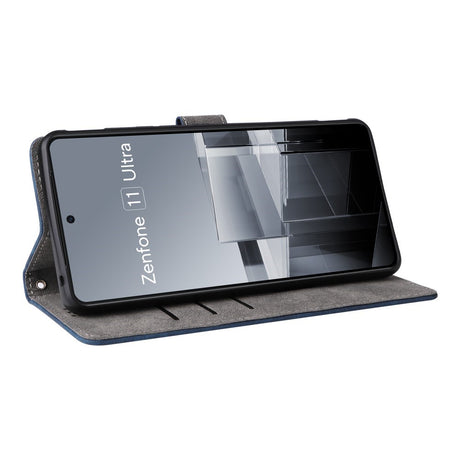 EIDERWOOD Asus Zenfone 11 Ultra Læder Cover m. Pung og Strop - Blå