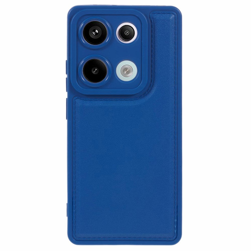 EIDERWOOD Xiaomi Redmi Note 13 Pro (4G) / Poco M6 Pro Fleksibelt Plastik Cover m. Læderbetrukket Pude - Blå