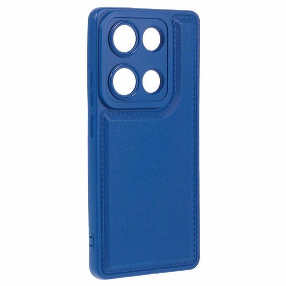 EIDERWOOD Xiaomi Redmi Note 13 Pro (4G) / Poco M6 Pro Fleksibelt Plastik Cover m. Læderbetrukket Pude - Blå