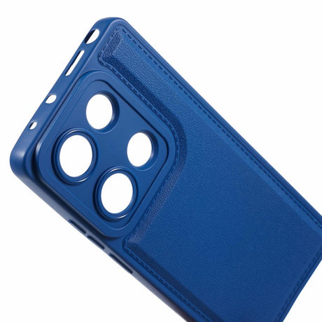 EIDERWOOD Xiaomi Redmi Note 13 Pro (4G) / Poco M6 Pro Fleksibelt Plastik Cover m. Læderbetrukket Pude - Blå