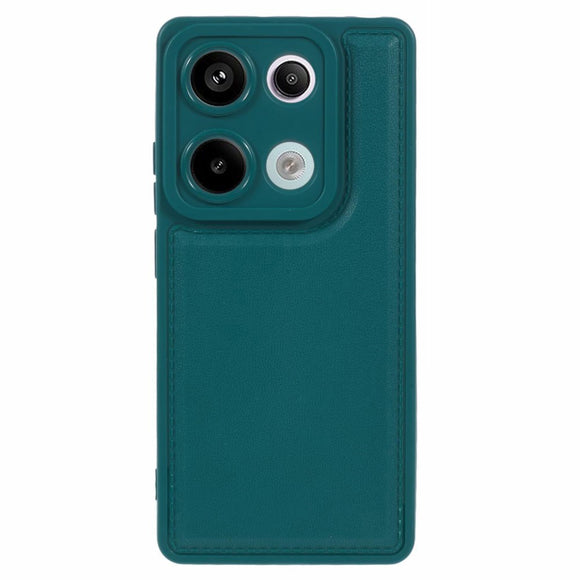 EIDERWOOD Xiaomi Redmi Note 13 Pro (4G) / Poco M6 Pro Fleksibelt Plastik Cover m. Læderbetrukket Pude - Grøn