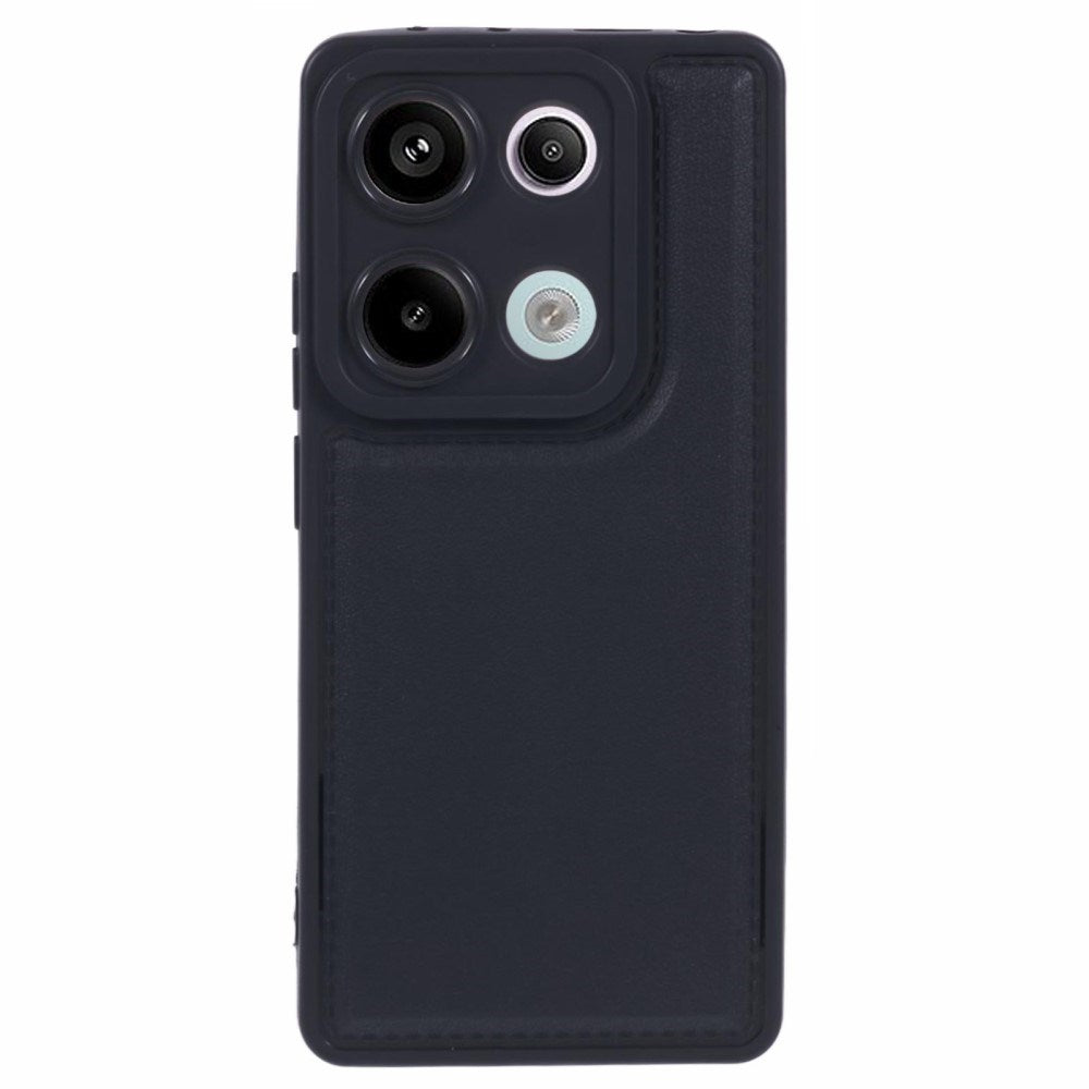 EIDERWOOD Xiaomi Redmi Note 13 Pro (4G) / Poco M6 Pro Fleksibelt Plastik Cover m. Læderbetrukket Pude - Sort