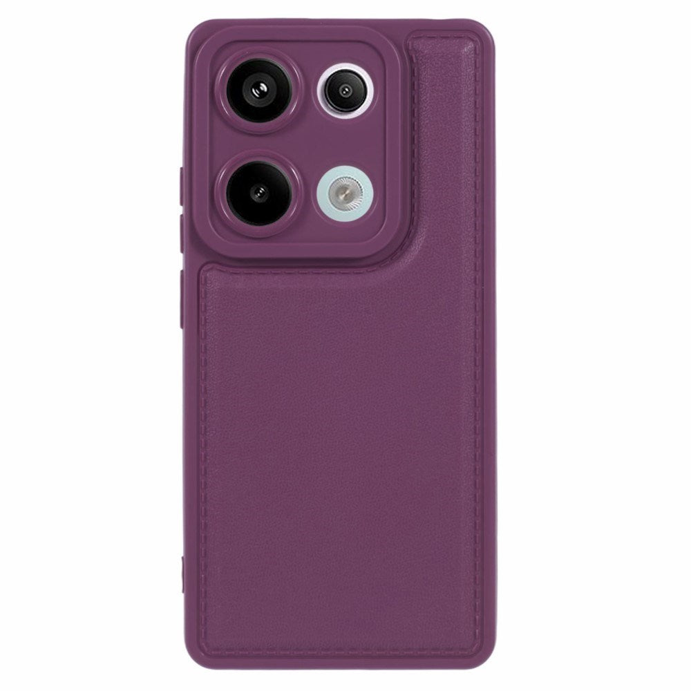 EIDERWOOD Xiaomi Redmi Note 13 Pro (4G) / Poco M6 Pro Fleksibelt Plastik Cover m. Læderbetrukket Pude - Lilla