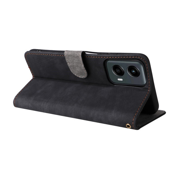 EIDERWOOD Motorola Moto G 5G (2024) Læder Cover m. Pung & Strop - Sort