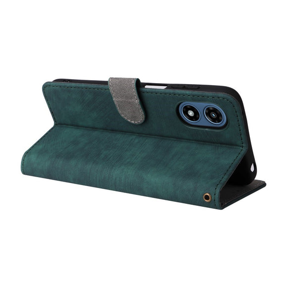 EIDERWOOD Motorola Moto G Play (2024) Læder Cover m. Pung & Strop - Grøn