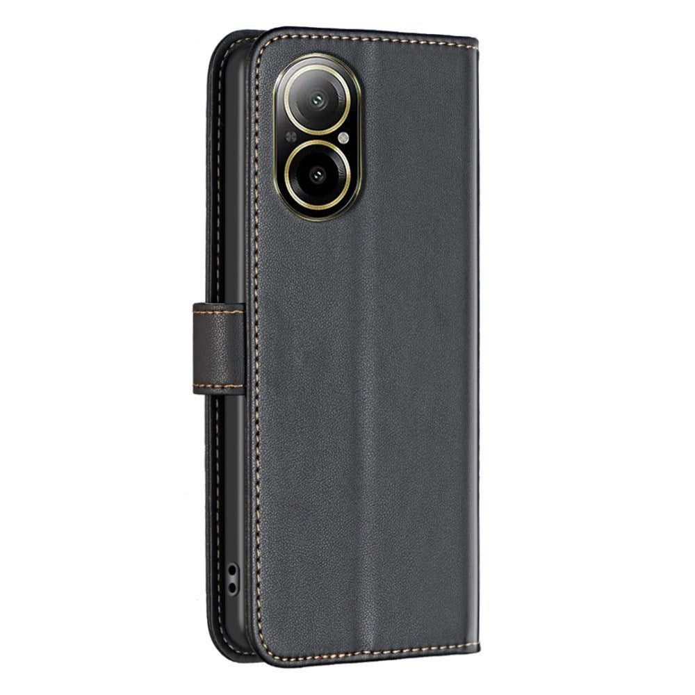 EIDERWOOD Realme C67 (4G) Læder Cover m. Pung og Ståfunktion - Sort