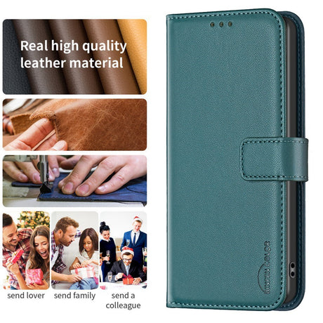 EIDERWOOD Realme C67 (4G) Læder Cover m. Pung og Ståfunktion - Grøn