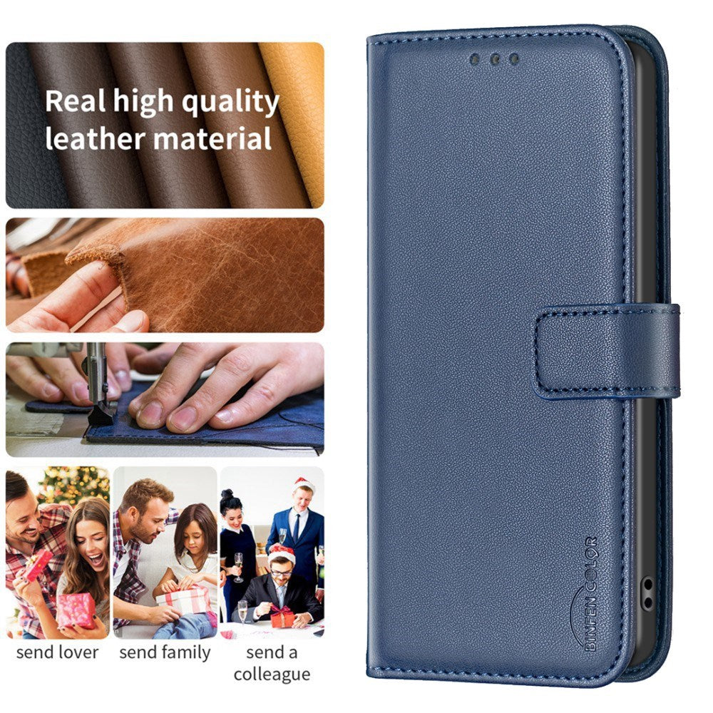 EIDERWOOD Realme C67 (4G) Læder Cover m. Pung og Ståfunktion - Blå