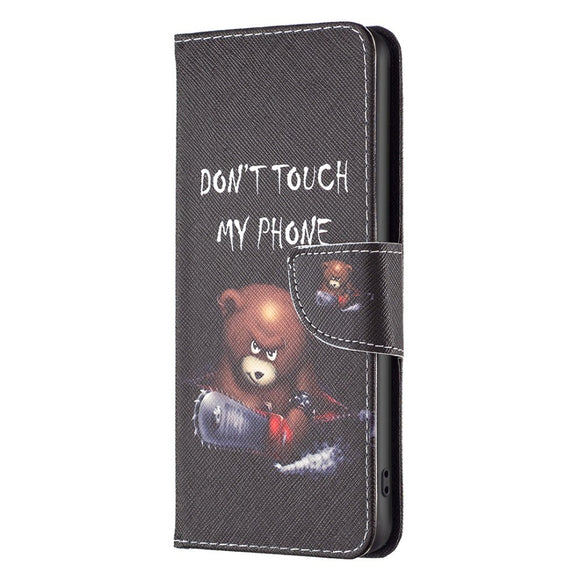 EIDERWOOD Sony Xperia 1 VI Læder Cover m. Pung & Ståfunktion - "Don't Touch My Phone" - Bjørn