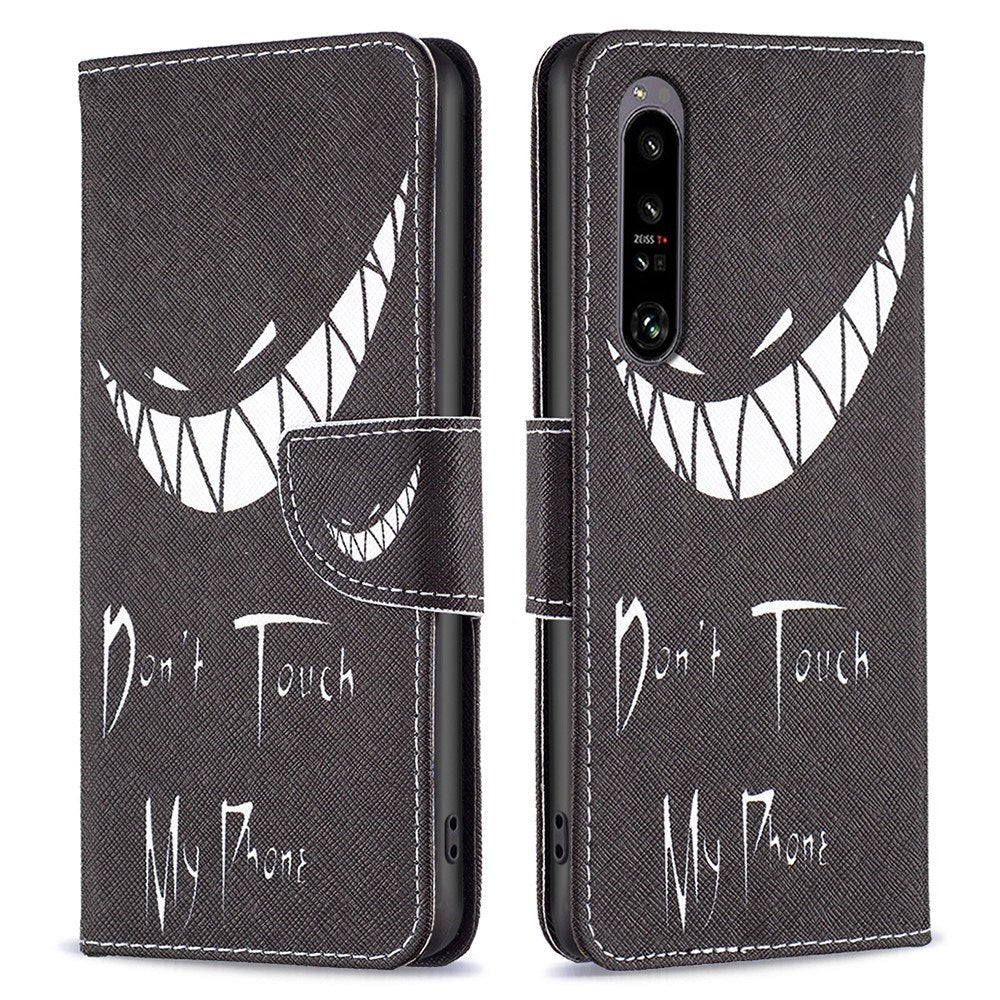 EIDERWOOD Sony Xperia 1 VI Læder Cover m. Pung & Ståfunktion - "Don't Touch My Phone"