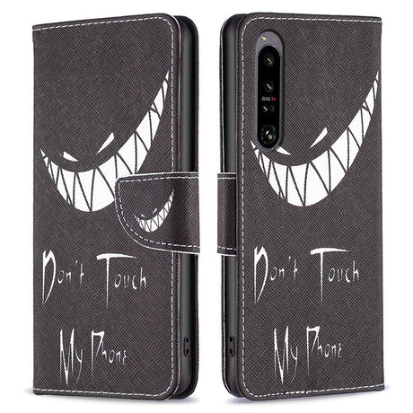 EIDERWOOD Sony Xperia 1 VI Læder Cover m. Pung & Ståfunktion - "Don't Touch My Phone"