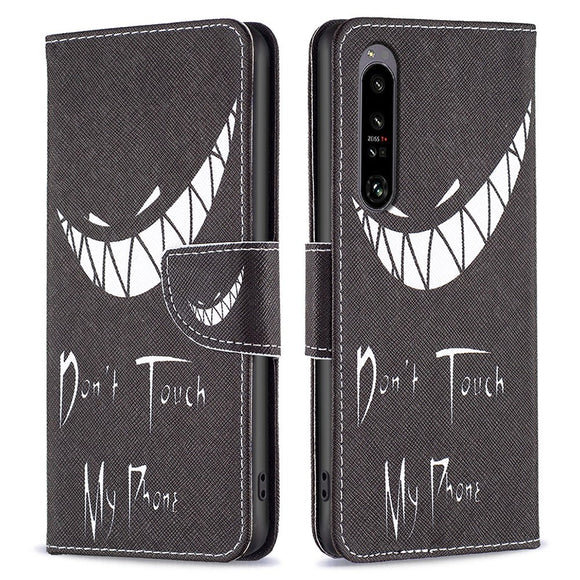 EIDERWOOD Sony Xperia 1 VI Læder Cover m. Pung & Ståfunktion - "Don't Touch My Phone"
