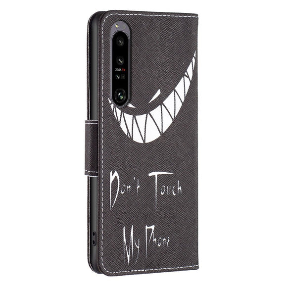 EIDERWOOD Sony Xperia 1 VI Læder Cover m. Pung & Ståfunktion - "Don't Touch My Phone"