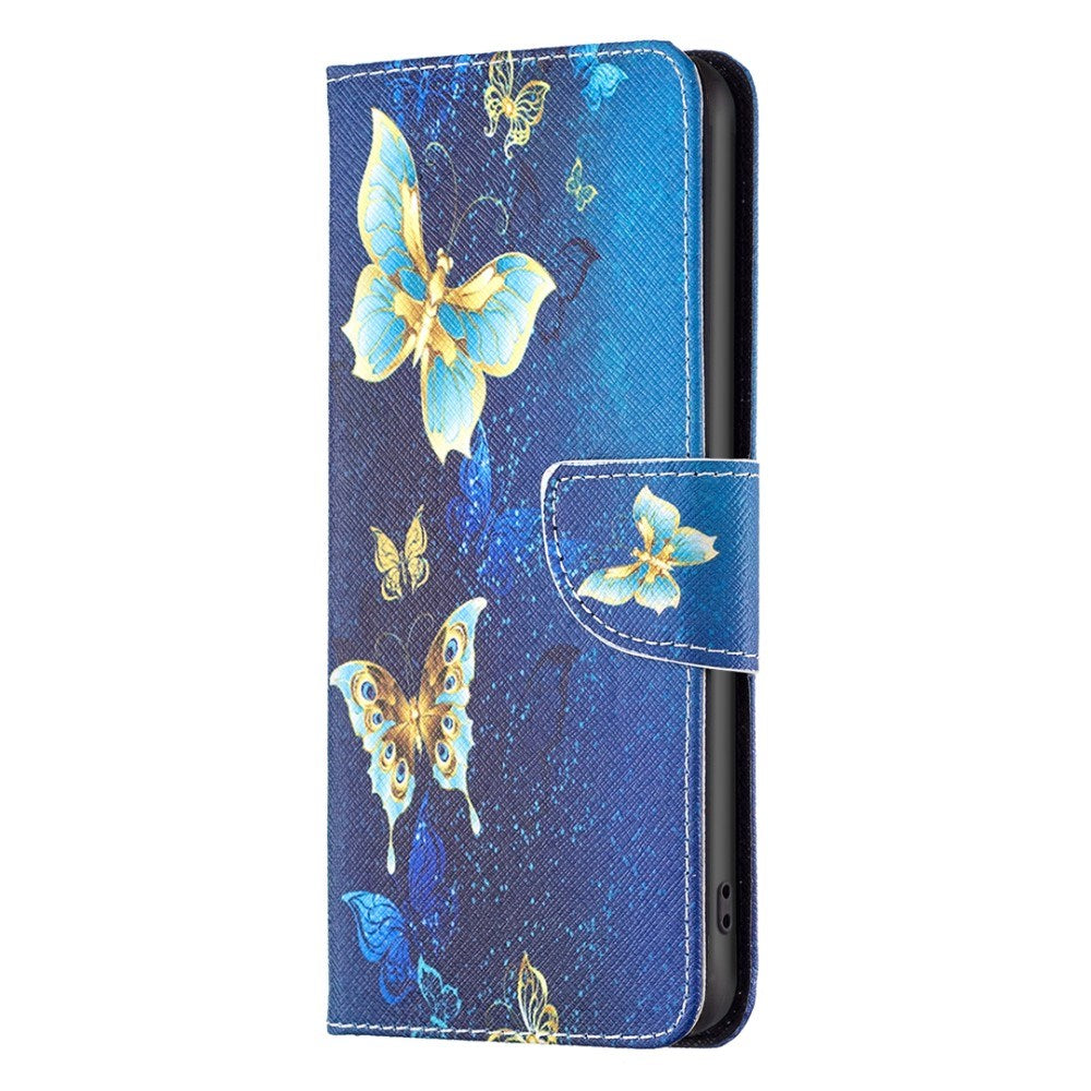 EIDERWOOD Sony Xperia 1 VI Læder Cover m. Pung & Ståfunktion - Blå med Sommerfugle