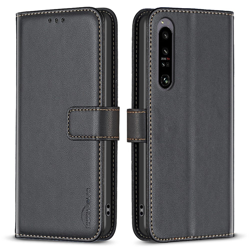 EIDERWOOD Sony Xperia 1 VI Kunstlæder Flip Cover m. Kortholder & Ståfunktion - Sort