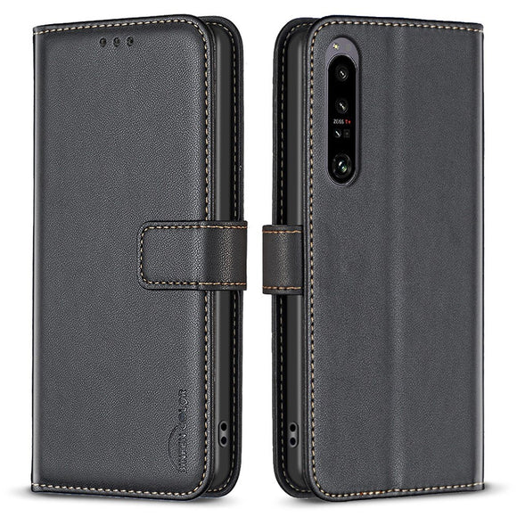 EIDERWOOD Sony Xperia 1 VI Kunstlæder Flip Cover m. Kortholder & Ståfunktion - Sort