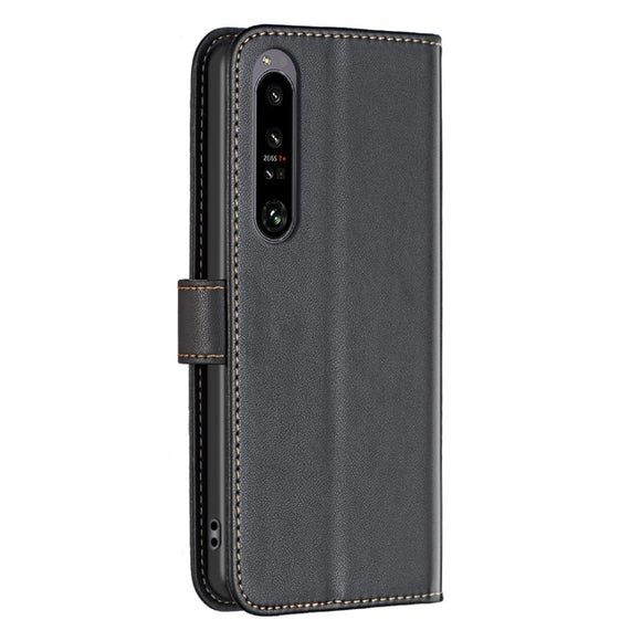 EIDERWOOD Sony Xperia 1 VI Kunstlæder Flip Cover m. Kortholder & Ståfunktion - Sort