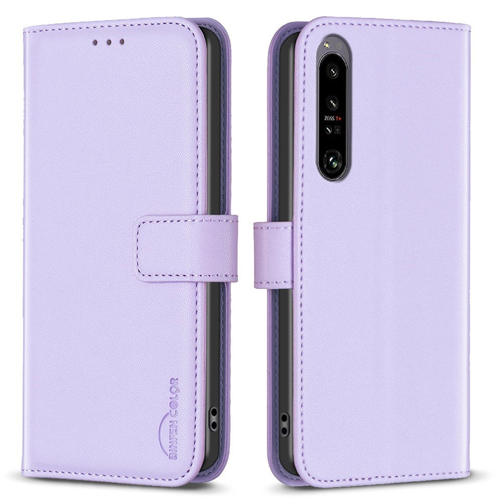 EIDERWOOD Sony Xperia 1 VI Kunstlæder Flip Cover m. Kortholder & Ståfunktion - Lavendel
