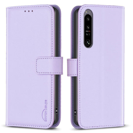 EIDERWOOD Sony Xperia 1 VI Kunstlæder Flip Cover m. Kortholder & Ståfunktion - Lavendel