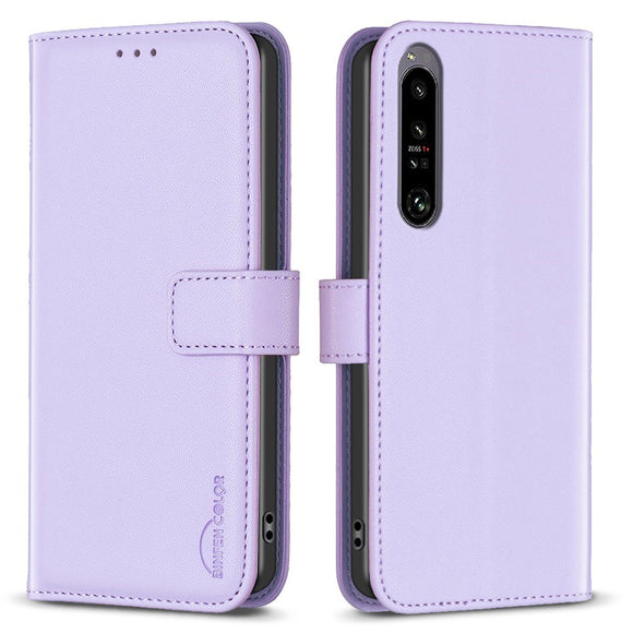 EIDERWOOD Sony Xperia 1 VI Kunstlæder Flip Cover m. Kortholder & Ståfunktion - Lavendel