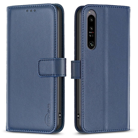 EIDERWOOD Sony Xperia 1 VI Kunstlæder Flip Cover m. Kortholder & Ståfunktion - Blå