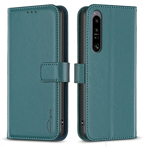 EIDERWOOD Sony Xperia 1 VI Kunstlæder Flip Cover m. Kortholder & Ståfunktion - Grøn