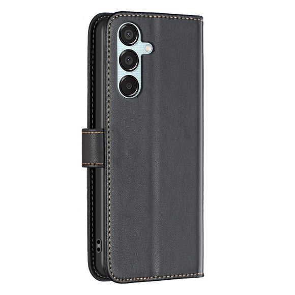 EIDERWOOD Samsung Galaxy M15 (5G) Kunstlæder Flip Cover m. Kortholder & Ståfunktion - Sort