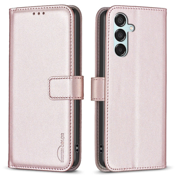 EIDERWOOD Samsung Galaxy M15 (5G) Kunstlæder Flip Cover m. Kortholder & Ståfunktion - Rose Gold