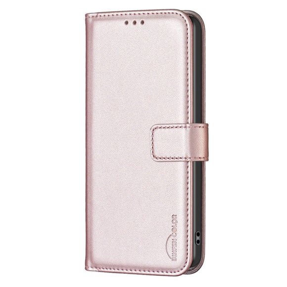 EIDERWOOD Samsung Galaxy M15 (5G) Kunstlæder Flip Cover m. Kortholder & Ståfunktion - Rose Gold