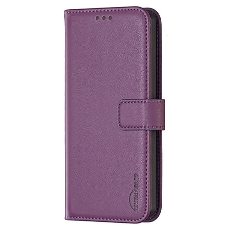 EIDERWOOD Samsung Galaxy M15 (5G) Kunstlæder Flip Cover m. Kortholder & Ståfunktion - Mørk Lilla