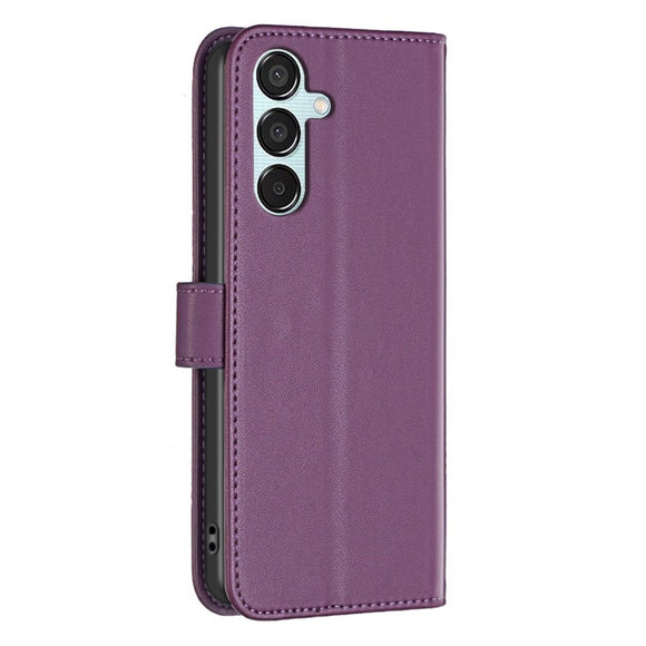 EIDERWOOD Samsung Galaxy M15 (5G) Kunstlæder Flip Cover m. Kortholder & Ståfunktion - Mørk Lilla
