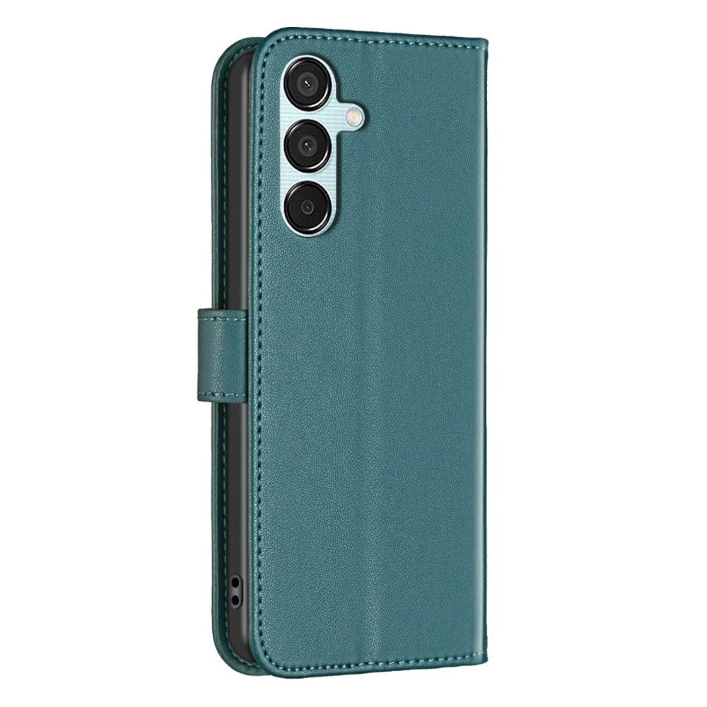 EIDERWOOD Samsung Galaxy M15 (5G) Kunstlæder Flip Cover m. Kortholder & Ståfunktion - Grøn