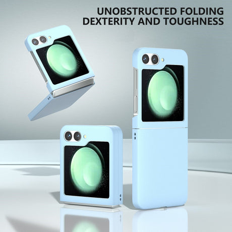 EIDERWOOD Samsung Galaxy Z Flip7 FE / Flip6 Gummibelagt Hård Plastik Cover - Lyseblå