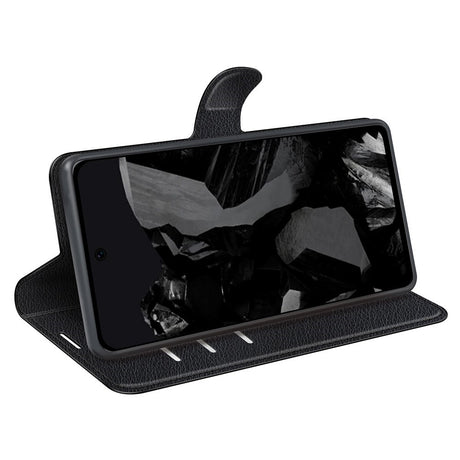 EIDERWOOD Google Pixel 9 Pro XL Litchi Læder Cover m. Pung - Sort