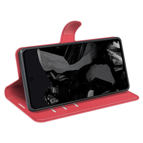 EIDERWOOD Google Pixel 9 Pro XL Litchi Læder Cover m. Pung - Rød