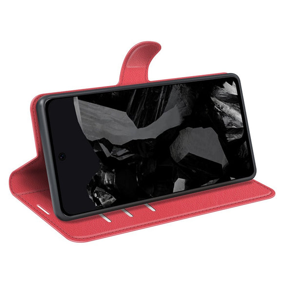EIDERWOOD Google Pixel 9 Pro XL Litchi Læder Cover m. Pung - Rød