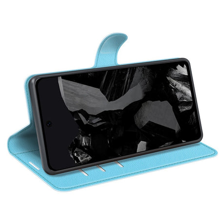 EIDERWOOD Google Pixel 9 Pro XL Litchi Læder Cover m. Pung - Blå