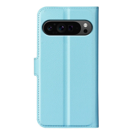 EIDERWOOD Google Pixel 9 Pro XL Litchi Læder Cover m. Pung - Blå