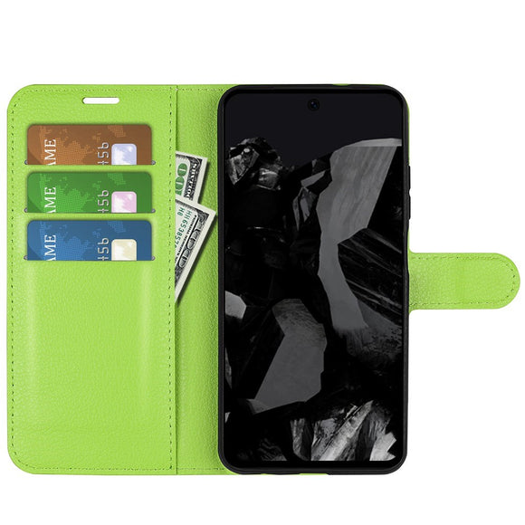 EIDERWOOD Google Pixel 9 Pro XL Litchi Læder Cover m. Pung - Grøn