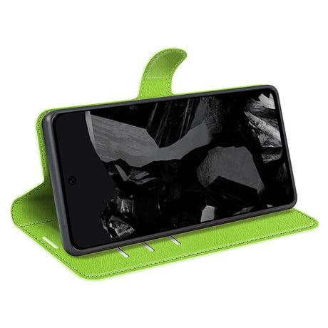 EIDERWOOD Google Pixel 9 Pro XL Litchi Læder Cover m. Pung - Grøn