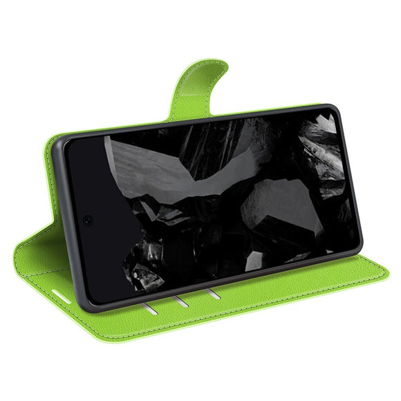 EIDERWOOD Google Pixel 9 Pro XL Litchi Læder Cover m. Pung - Grøn