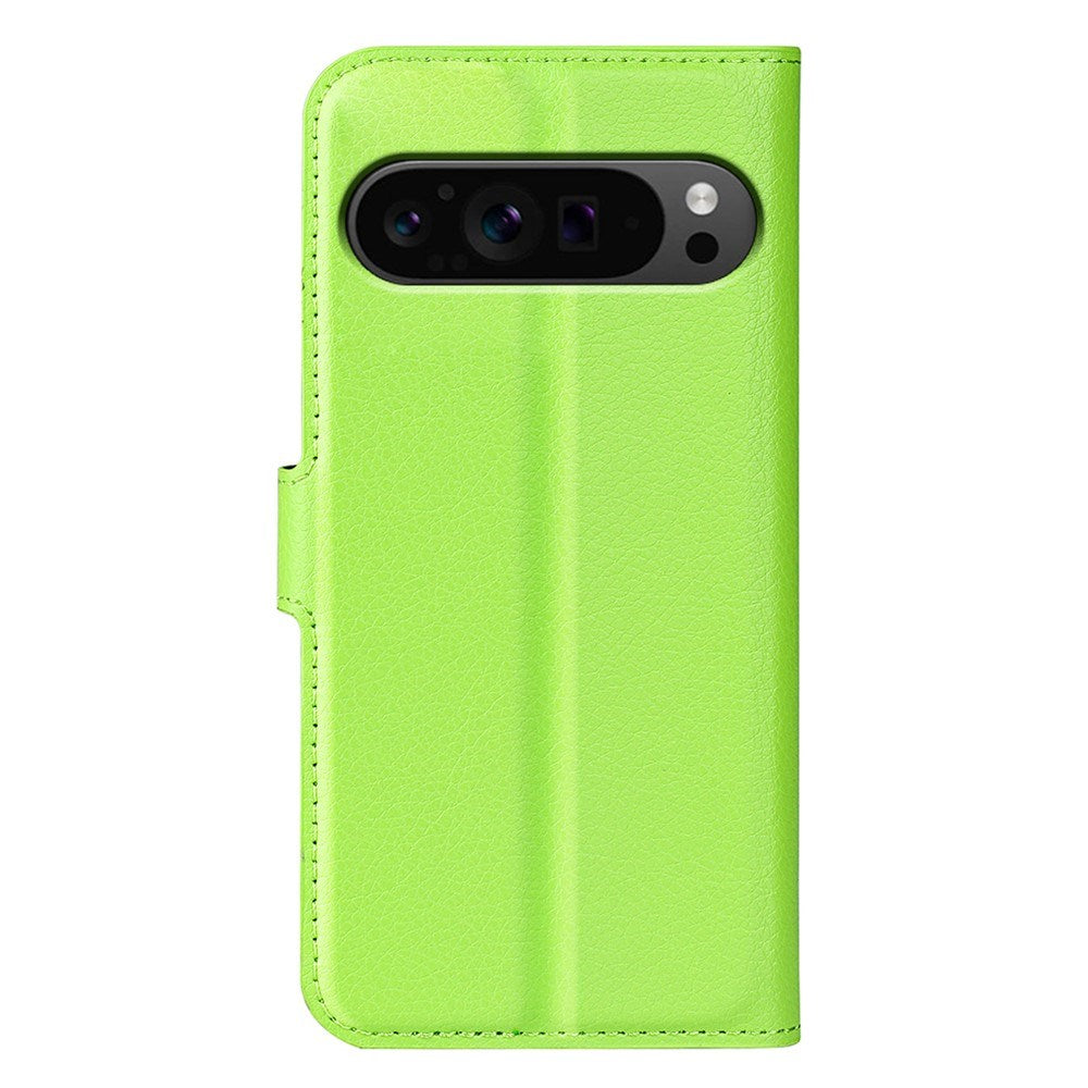 EIDERWOOD Google Pixel 9 Pro XL Litchi Læder Cover m. Pung - Grøn